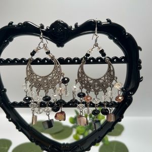 Moon beaded earrings